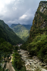 Cloudy River Valley in Central Peru