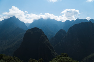 View from Machu Picchu into the Andes