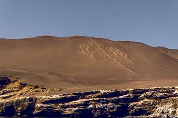 Fototapeta na wymiar Ancient Landmark in the Ica Desert