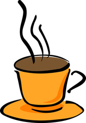 cup of coffee with steam