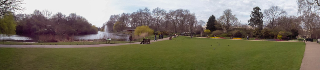 Beautiful panoramic view of a park in London, UK