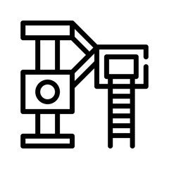 playground for cat line icon vector illustration