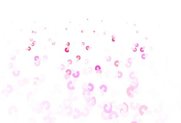 Light Purple, Pink vector texture with rainbows, clouds.
