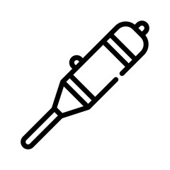 whistle accessory for cat line icon vector illustration