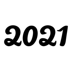 ''2021'' lettering illustration
