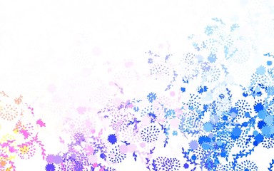 Light Pink, Yellow vector abstract pattern with flowers