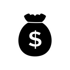 money bag icon vector