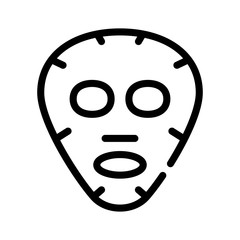 facial mask line icon vector illustration isolated