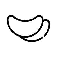 under-eye patches accessory line icon vector illustration