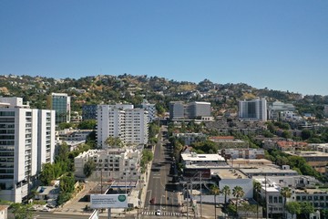 Fototapeta premium Aerial Photo of Residential Neighborhood and California Hills
