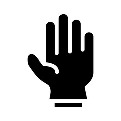 protection glove glyph icon vector illustration isolated