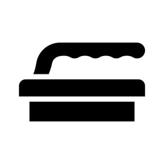 brush sponge glyph icon vector illustration isolated