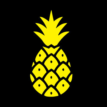 Pineapple tropical fruit icon