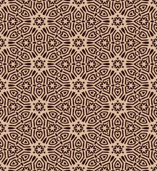 Seamless pattern with Geometric motifs in 2 colors. Vector illustration.