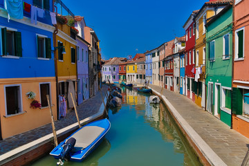 Fototapeta na wymiar Burano Island Venice, Italy Neighborhood