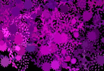 Dark Purple vector template with chaotic shapes.