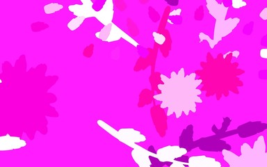 Obraz na płótnie Canvas Light Pink vector elegant pattern with flowers