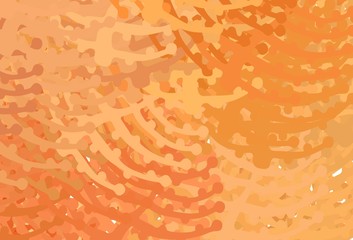 Light Orange vector template with chaotic shapes.
