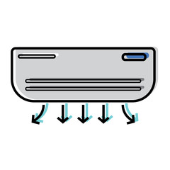 Isolated air conditioning icon