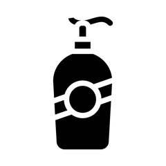 liquid soap bottle glyph icon vector illustration