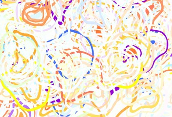 Light Blue, Yellow vector background with abstract shapes.