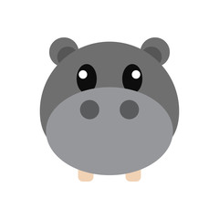 Hippopotamus head cartoon