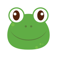 Fototapeta premium Frog head cartoon