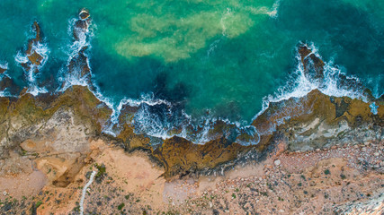 cost Line of costa Blanca , Alicante , Spain 
Aerial view , drone shoot 