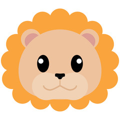 Lion head cartoon