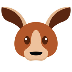 Kangaroo head cartoon