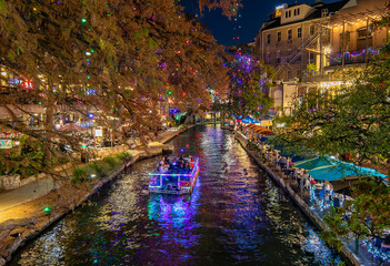 San Antonio Riverwalk at holiday time