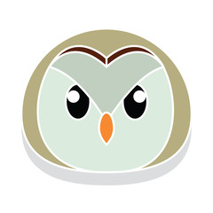 Owl head cartoon