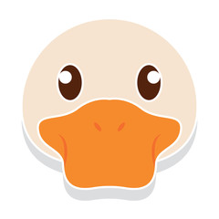 Fototapeta premium Duck head cartoon