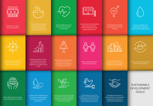 Sustainable Development Goals. Icons Set