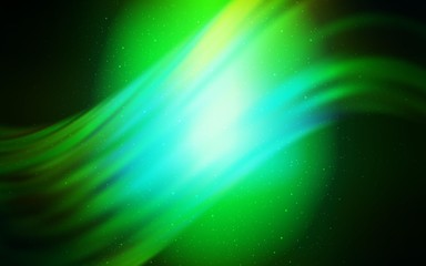 Dark Green vector template with space stars. Space stars on blurred abstract background with gradient. Template for cosmic backgrounds.