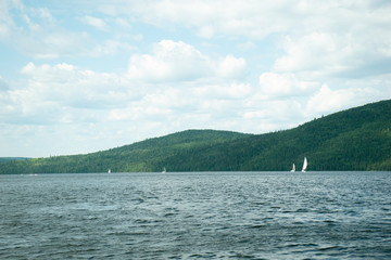 sailboat on lake t&eacute;miscouata