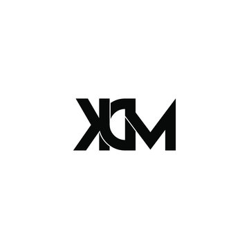 kdm letter original monogram logo design