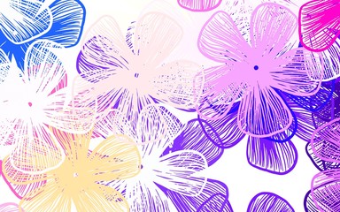 Light Multicolor vector natural pattern with flowers