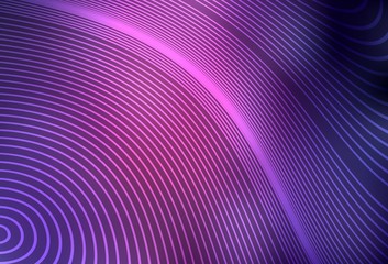 Dark Purple, Pink vector background with wry lines.