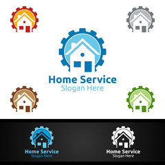 Real Estate and Fix Home Repair Services Logo