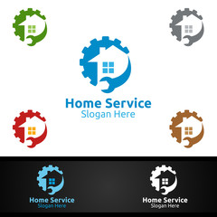 Real Estate and Fix Home Repair Services Logo