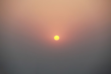 beautiful sunset in India