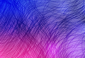 Light Purple, Pink vector pattern with wry lines.