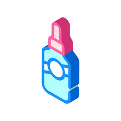 serum bottle isometric icon vector illustration isolated
