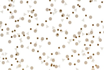 Light Orange vector pattern with polygonal style with circles.