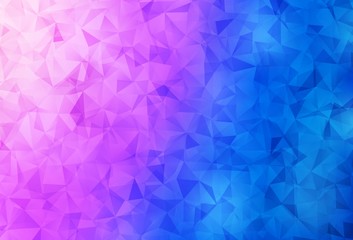 Light Pink, Blue vector triangle mosaic background.