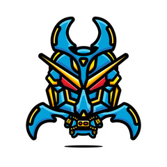 cool robot character vector design