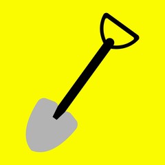 Vector illustration of shovel. vector icon.
