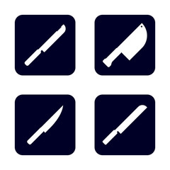 Kitchen knives vector icon. EPS 10