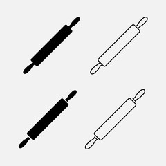 Kitchen rolling pin icon. EPS 10